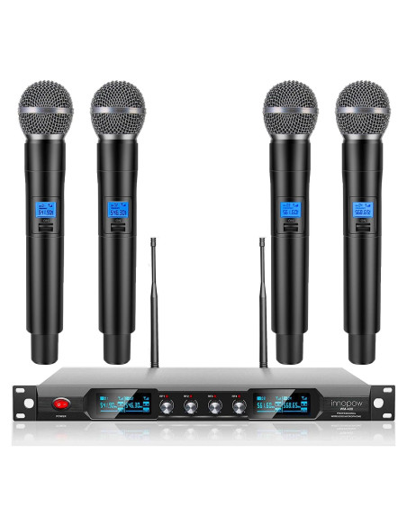 Sistema de micrófono inalámbrico 4 canales Innopow WM-400