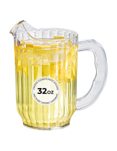 Jarra de Agua Plástico Transparente Restaurantware 32 Onzas