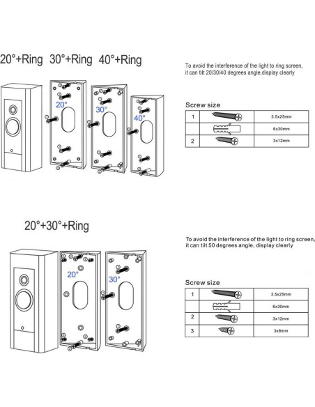 Soporte de ángulo para Ring Video Doorbell Pro - Holaca