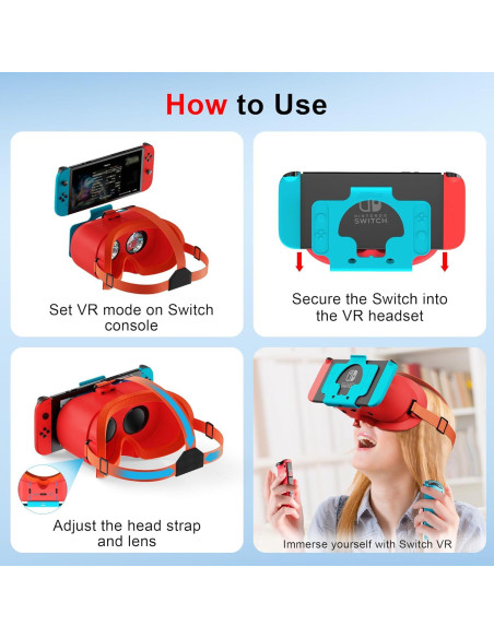 Auriculares VR STARTRC para Nintendo Switch y OLED, Lentes HD