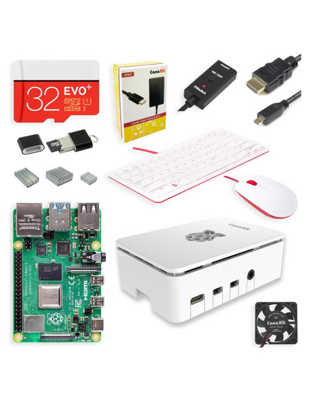 CanaKit Raspberry Pi 4 Kit Completo 8GB RAM + Teclado y Ratón