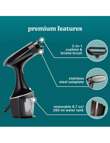 Vaporizador de Mano HoMedics PerfectSteam 1550W Calentamiento Rápido