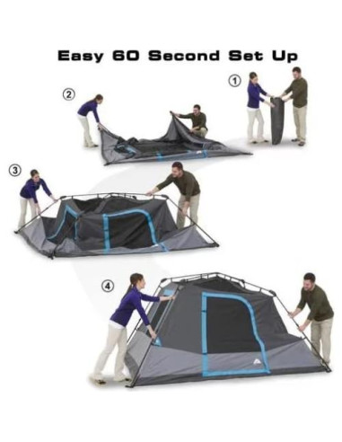 Carpa Instantánea Genérica para 6 Personas con Descanso Oscuro