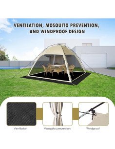 Tienda de Pantalla Grande Siebwin 3x3m con Mosquitera 2