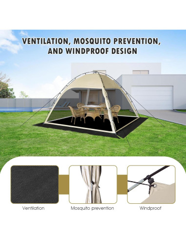 Tienda de Pantalla Grande Siebwin 3x3m con Mosquitera