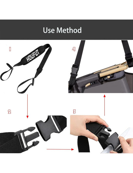 Paquete de 2 correas de transporte ajustables Houfut 71-127 cm Paquete de 2 correas de transporte ajustables Houfut 71-127 cm