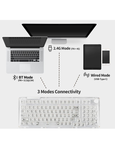 Teclado Mecánico KiiBoom Phantom 98 RGB Hot Swappable