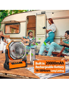 Ventilador de Camping AddAcc D10 20000mAh Recargable con Luz 2
