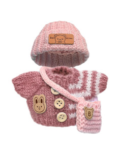 Conjunto de Ropa de Ganchillo para Muñecas 15/17cm Rosa