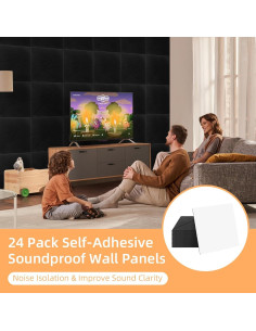 Paquete de 24 Paneles Acústicos Aislantes LITLANDSTAR 30x30 cm 2