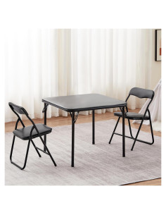 Conjunto de Mesa y Sillas Plegables VECELO para Niños 3 Piezas