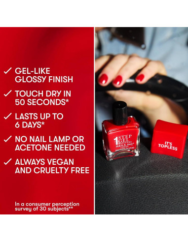 Esmalte de Uñas Gel-Like Nails Inc Billie 13.93 ml Burdeos