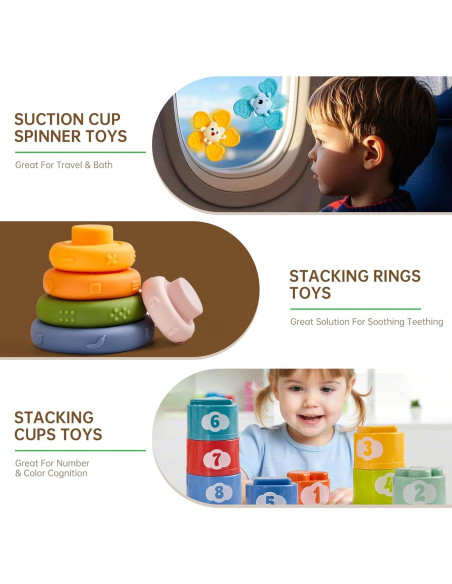 Juguetes Montessori para Bebés 6 en 1 Motesoly 6-12 Meses