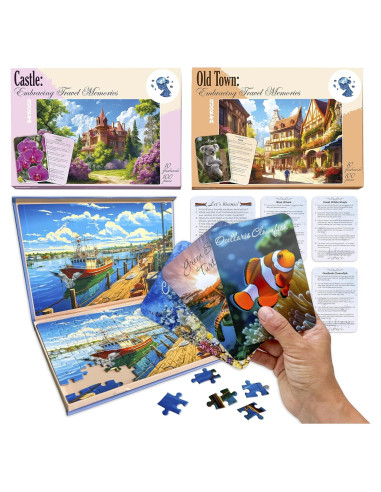 Rompecabezas de Demencia QUOKKA - 3 Juegos de 100 Piezas