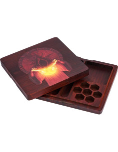 UDIXI Caja de Dados de Bambú 6 Compartimentos RPG Mago 2