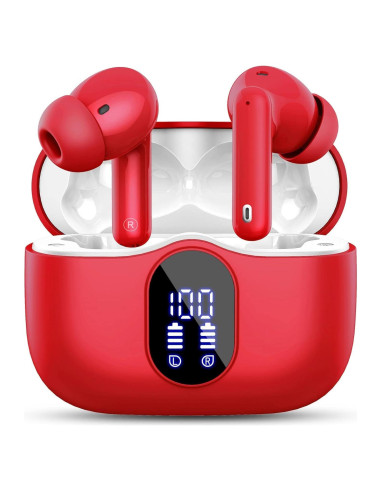 Auriculares Inalámbricos Btootos A90 Pro Bluetooth 5.4 Rojo