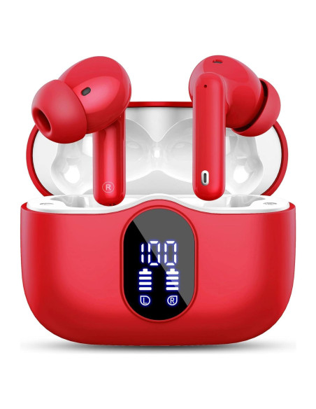 Auriculares Inalámbricos Btootos A90 Pro Bluetooth 5.4 Rojo Auriculares Inalámbricos Btootos A90 Pro Bluetooth 5.4 Rojo