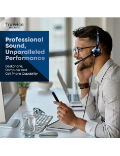 Auricular TruVoice HD-500 con Micrófono y Cancelación de Ruido 2