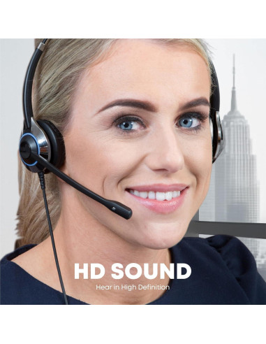 Auricular TruVoice HD-500 con Micrófono y Cancelación de Ruido