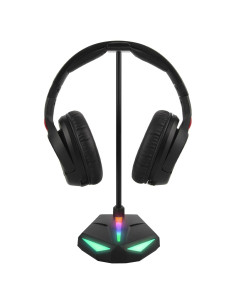 Soporte para Auriculares RGB Geekria ABS con Cargador USB 3 Puertos