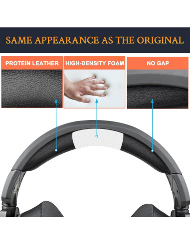 Cubierta de Diadema SOULWIT para Auriculares Turtle Beach Stealth 700 Gen2 - Negro