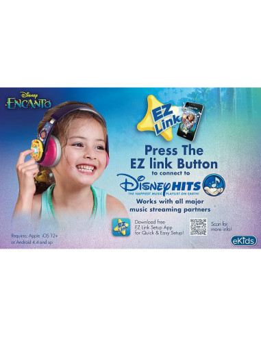 Auriculares Bluetooth eKids Disney Encanto Inalámbricos con Micrófono