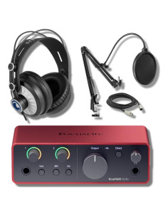 Paquete de grabación Focusrite Scarlett Solo 4G + Auriculares CANS50