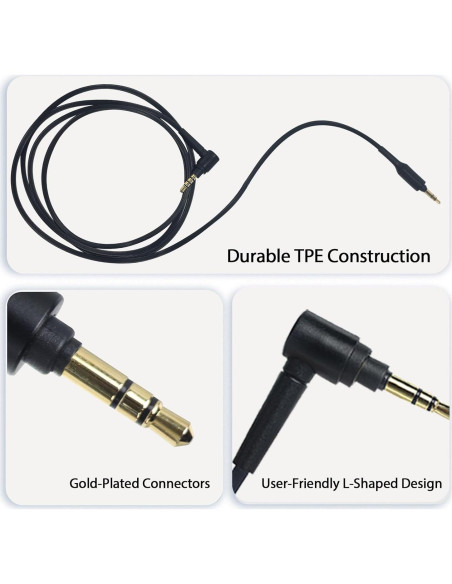 Cable de audio Adhiper 1.5m con micrófono para Sony WH-1000XM