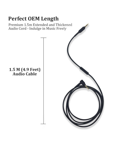 Cable de audio Adhiper 1.5m con micrófono para Sony WH-1000XM