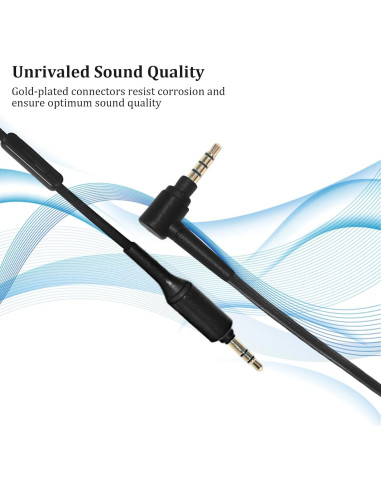 Cable de audio Adhiper 1.5m con micrófono para Sony WH-1000XM