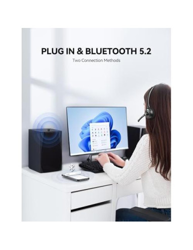 Auriculares Inalámbricos TECKNET HS004 Bluetooth 5.2 con Micrófono