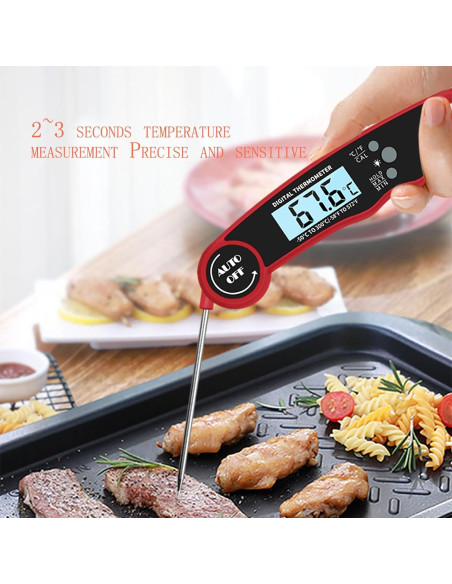 Termómetro Digital de Carne JDJM606 Impermeable con Retroiluminación