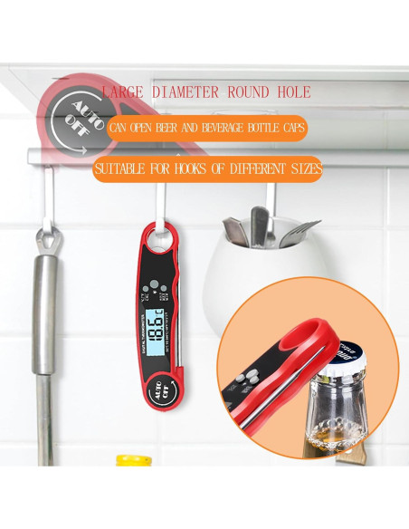 Termómetro Digital de Carne JDJM606 Impermeable con Retroiluminación