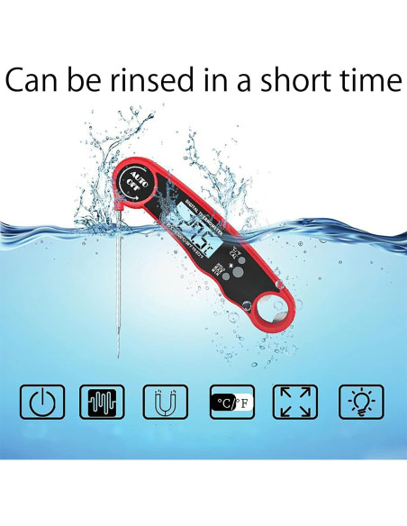 Termómetro Digital de Carne JDJM606 Impermeable con Retroiluminación