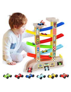 Juguete Montessori Rampas de Autos Aotipol 6 Autos 2-3 Años