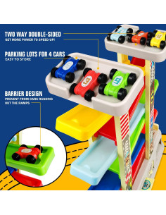 Juguete Montessori Rampas de Autos Aotipol 6 Autos 2-3 Años 2