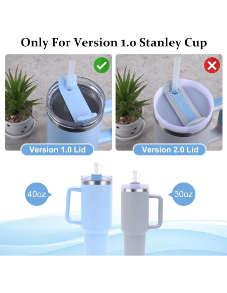 Tapones Antiderrame Raymall para Stanley 30oz y 40oz - 8 Piezas Silicona Rosa