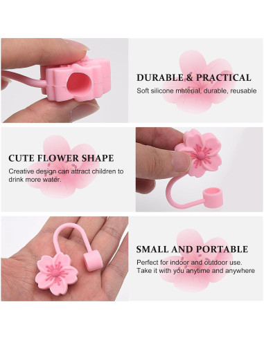 Tapones Antiderrame Raymall para Stanley 30oz y 40oz - 8 Piezas Silicona Rosa