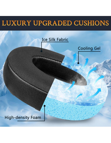 Almohadillas de Gel Refrigerante Soulwit para Auriculares - Negro