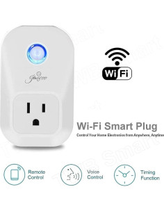 Enchufe Inteligente WiFi Jinvoo, Control Remoto, 10A, 2 Paquete 2