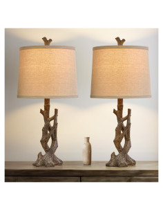 Conjunto de 2 Lámparas de Mesa Rústicas OYEARS 58cm