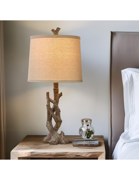 Conjunto de 2 Lámparas de Mesa Rústicas OYEARS 58cm