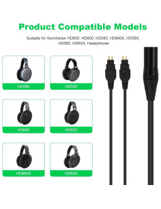 Cable de Reemplazo Balanceado 4 Pines XLR Toxaoii 1.98m HiFi 2