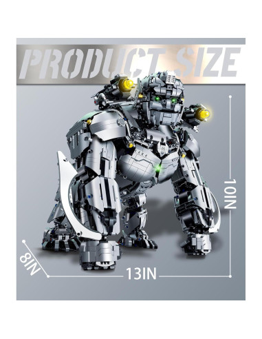 Juego de Construcción Robot King Kong 34 cm con Luz Verde