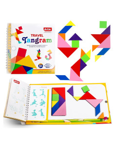 Juego de Puzzle Tangram de Viaje YATAOME 240 Soluciones