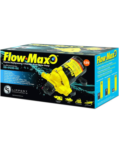 Bomba de Agua Lippert Components Flow Max 12V 11.36 LPM 50 PSI