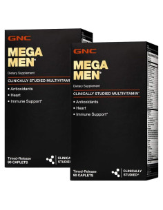 GNC Mega Men Multivitamina Doble 180 Cápsulas Salud Hombre