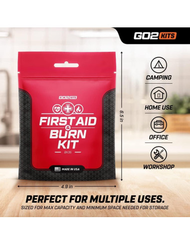 Kit de Primeros Auxilios para Quemaduras Go2Kits 1-Pack
