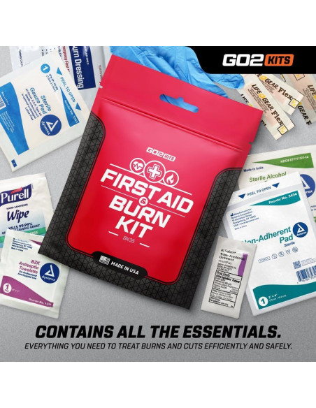 Kit de Primeros Auxilios para Quemaduras Go2Kits 1-Pack
