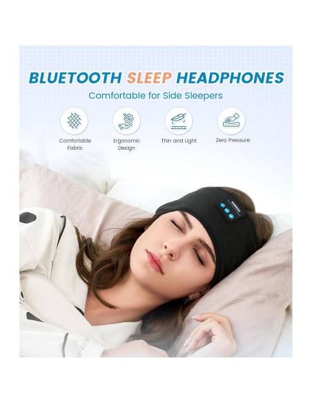 Auriculares para dormir Voerou Bluetooth 5.4 Banda deportiva 90g